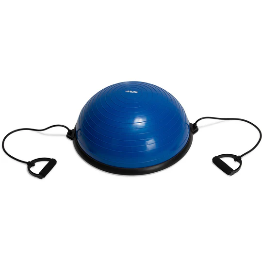 En sorts bosuboll med handtag