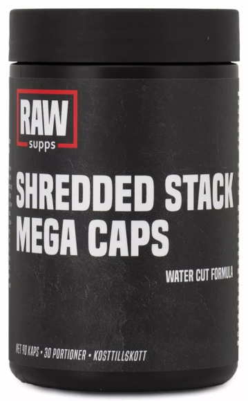 RAW Shredded Stack Mega Caps för diet och viktnedgång