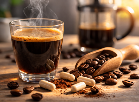 Koffein är en vanlig ingrediens