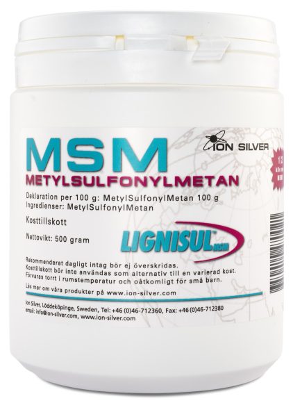 En stor burk med Metylsulfonylmetan